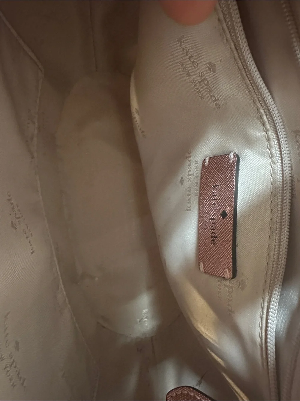 kate spade Rose Gold Glitter Crossbody Satchel